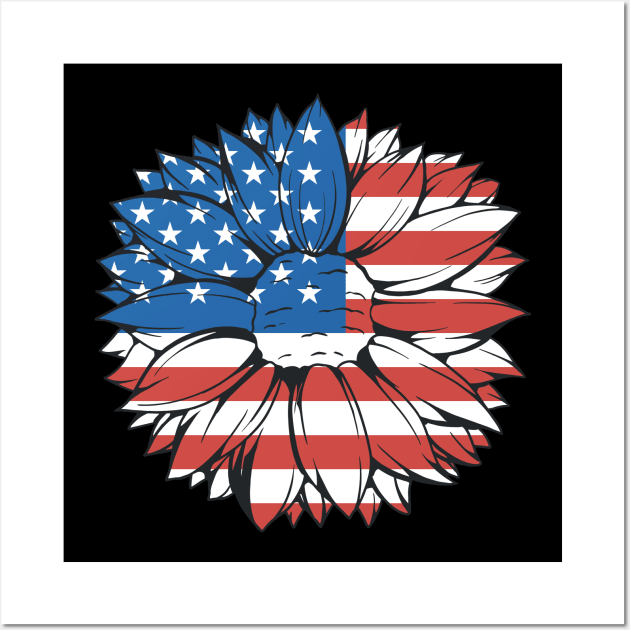 Patriotic Bloom Wall Art by Life2LiveDesign